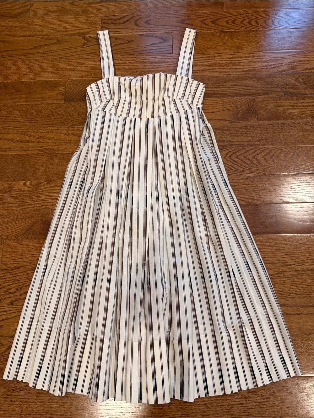 Marni White and Navy Striped Sundress